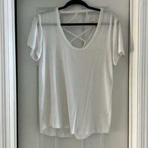 Express one eleven cross back tshirt